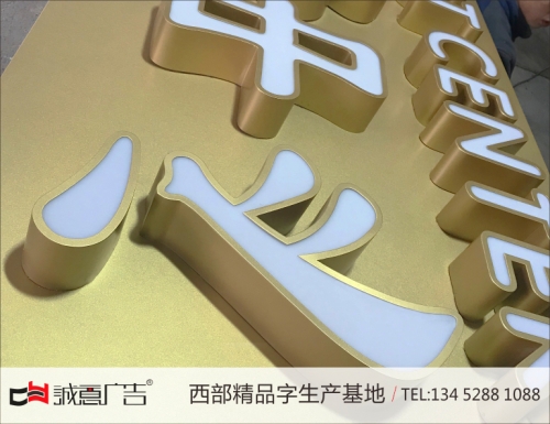 精品不銹鋼平面發光字金